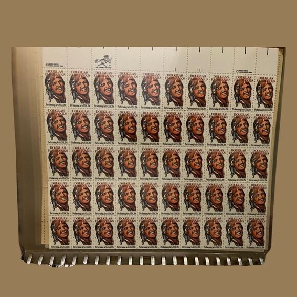 MNH 1984 Douglas Fairbanks Sheet of 50 20c Stamps Scott # 2088 - Picture 2 of 2